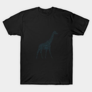 Giraffe Africa Silhouette Shape Text Word Cloud T-Shirt